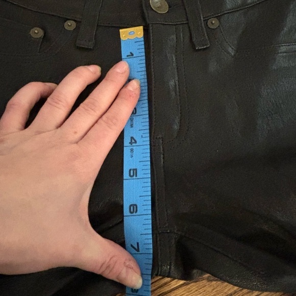 Rag & Bone | The‎ Leather Skinny Washed Black Sz 24 W1602L034 - Picture 7 of 7